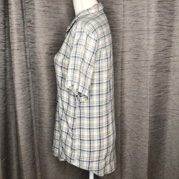 COLUMBIA PLAID COTTON SHORT SLEEVES MEDIUM - Picture 6 of 8
